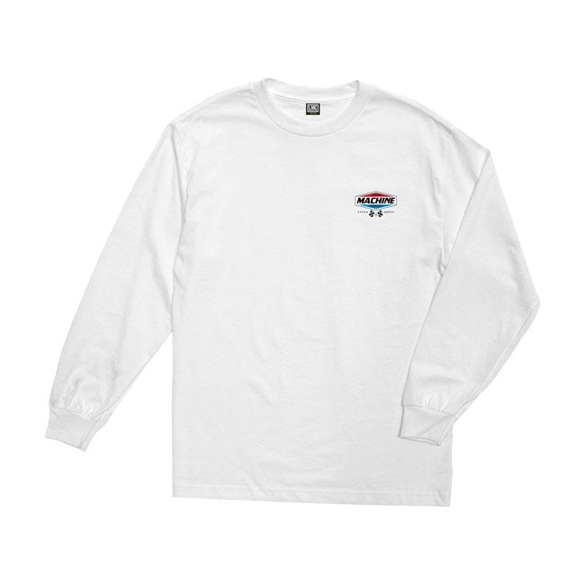 Loser Machine Overdrive Long Sleeves T-Shirt White - FREE UK Shipping, FREE 365 Day Returns | Moto Central