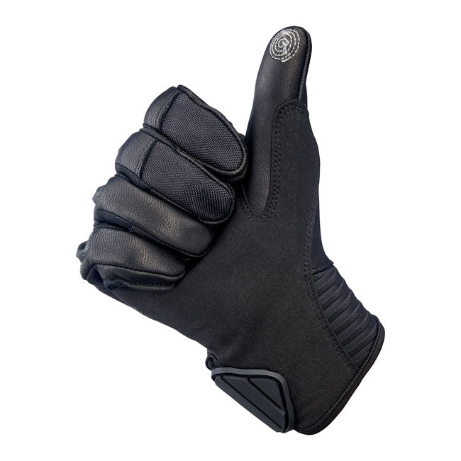 Biltwell Bridgeport Gloves Black Out - FREE UK Shipping, FREE 365 Day Returns | Moto Central