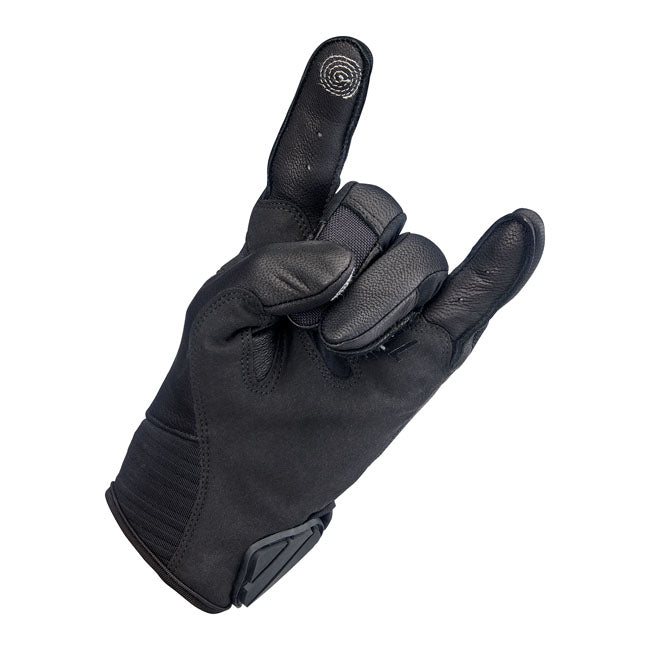 Biltwell Bridgeport Gloves Black Out - FREE UK Shipping, FREE 365 Day Returns | Moto Central