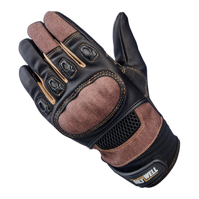 Biltwell Bridgeport Gloves Chocolate / Black - FREE UK Shipping, FREE 365 Day Returns | Moto Central