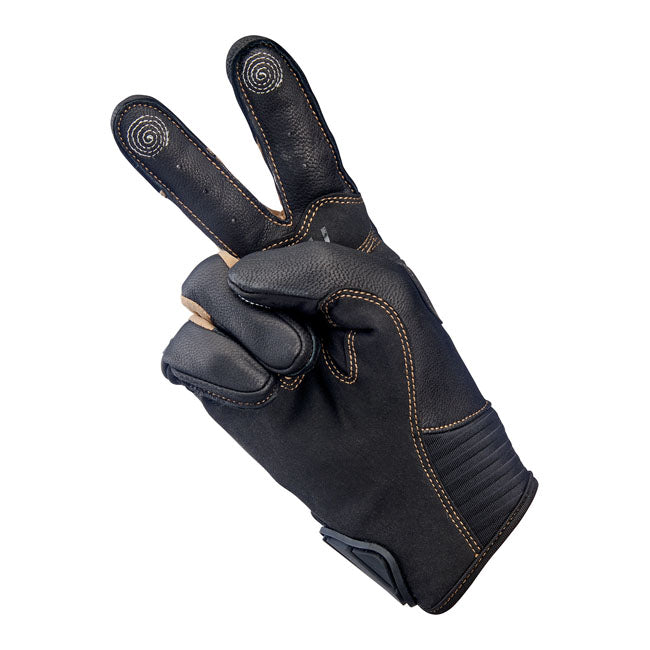 Biltwell Bridgeport Gloves Chocolate / Black - FREE UK Shipping, FREE 365 Day Returns | Moto Central