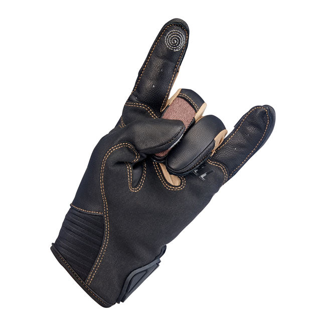 Biltwell Bridgeport Gloves Chocolate / Black - FREE UK Shipping, FREE 365 Day Returns | Moto Central