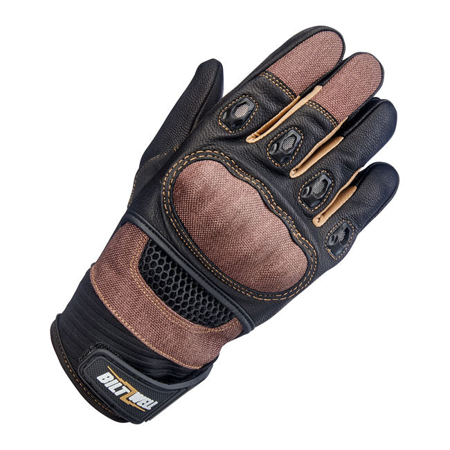 Biltwell Bridgeport Gloves Chocolate / Black - FREE UK Shipping, FREE 365 Day Returns | Moto Central