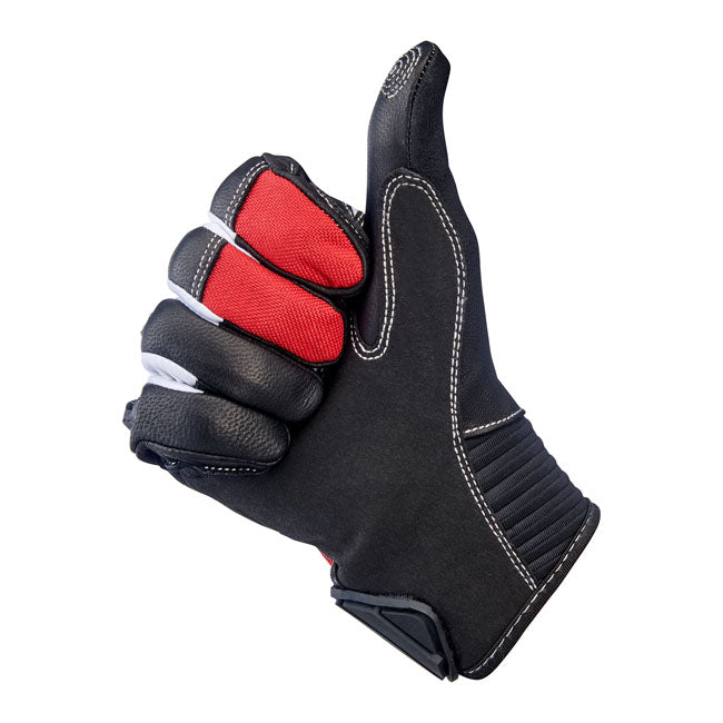 Biltwell Bridgeport Gloves Red / Black  - FREE UK Delivery - Moto Central