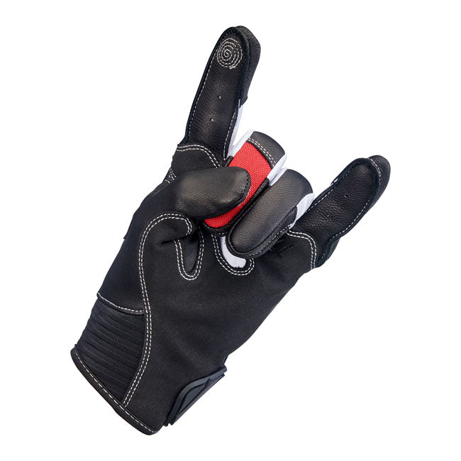 Biltwell Bridgeport Gloves Red / Black  - FREE UK Delivery - Moto Central