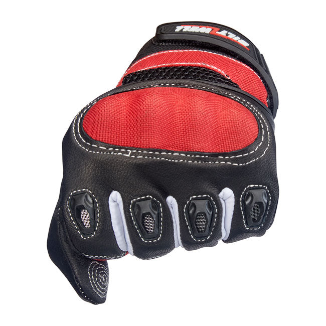 Biltwell Bridgeport Gloves Red / Black  - FREE UK Delivery - Moto Central