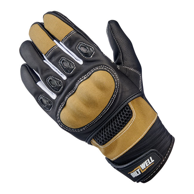 Biltwell Bridgeport Gloves Tan / Black  - FREE UK Delivery - Moto Central