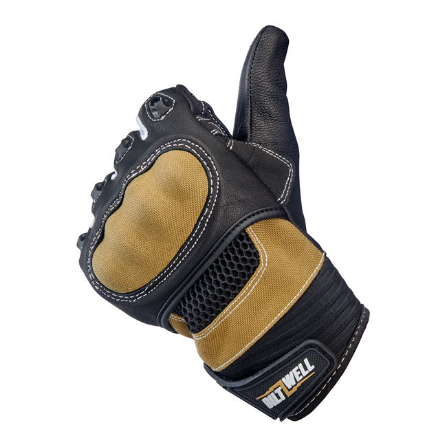 Biltwell Bridgeport Gloves Tan / Black  - FREE UK Delivery - Moto Central