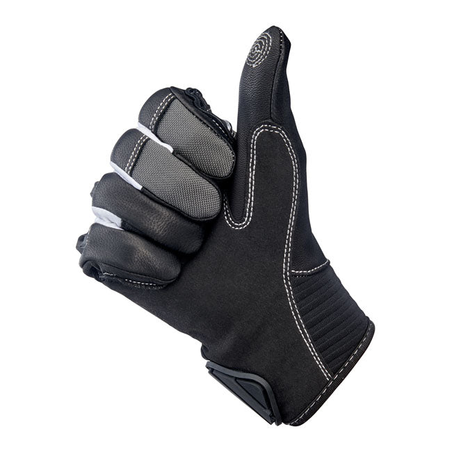 Biltwell Bridgeport Gloves Grey / Black - FREE UK Shipping, FREE 365 Day Returns | Moto Central