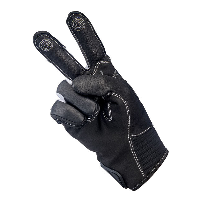 Biltwell Bridgeport Gloves Grey / Black - FREE UK Shipping, FREE 365 Day Returns | Moto Central