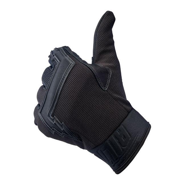 Biltwell Baja Gloves Black Out - FREE UK Shipping, FREE 365 Day Returns | Moto Central