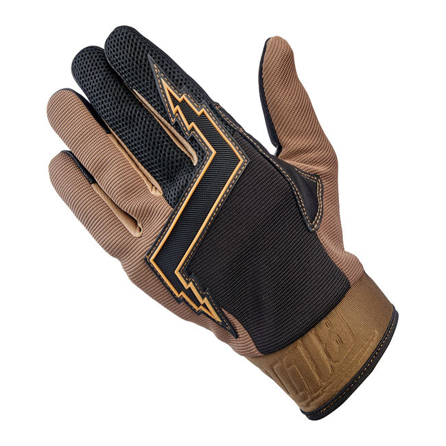 Biltwell Baja Gloves Chocolate / Black - FREE UK Shipping, FREE 365 Day Returns | Moto Central