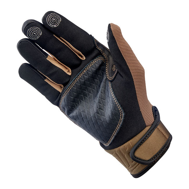 Biltwell Baja Gloves Chocolate / Black - FREE UK Shipping, FREE 365 Day Returns | Moto Central