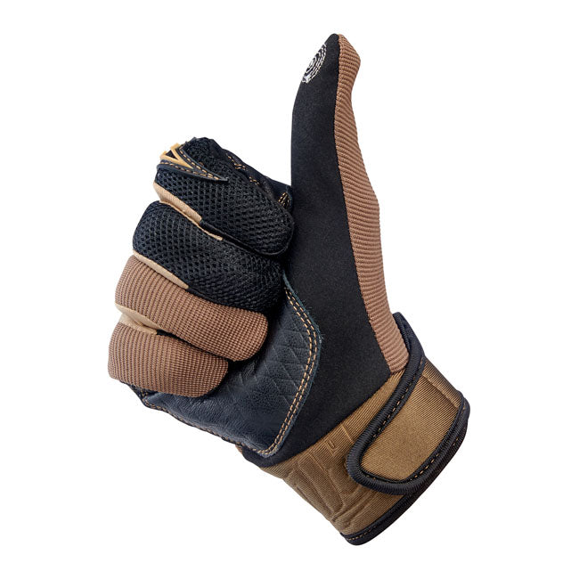 Biltwell Baja Gloves Chocolate / Black - FREE UK Shipping, FREE 365 Day Returns | Moto Central