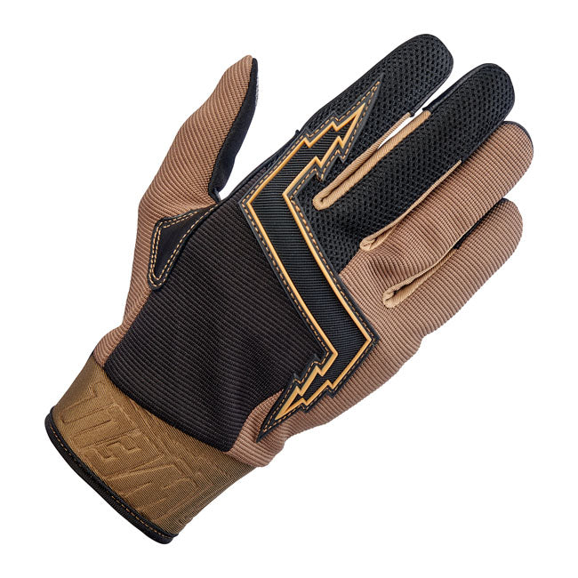 Biltwell Baja Gloves Chocolate / Black - FREE UK Shipping, FREE 365 Day Returns | Moto Central