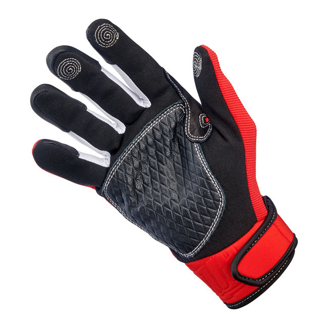 Biltwell Baja Gloves Red / Black - FREE UK Shipping, FREE 365 Day Returns | Moto Central