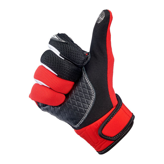 Biltwell Baja Gloves Red / Black - FREE UK Shipping, FREE 365 Day Returns | Moto Central