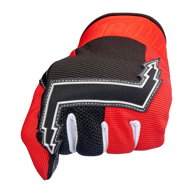 Biltwell Baja Gloves Red / Black - FREE UK Shipping, FREE 365 Day Returns | Moto Central