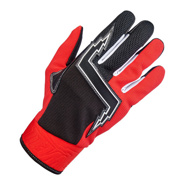 Biltwell Baja Gloves Red / Black - FREE UK Shipping, FREE 365 Day Returns | Moto Central