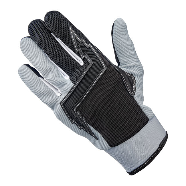 Biltwell Baja Gloves Grey / Black - FREE UK Shipping, FREE 365 Day Returns | Moto Central