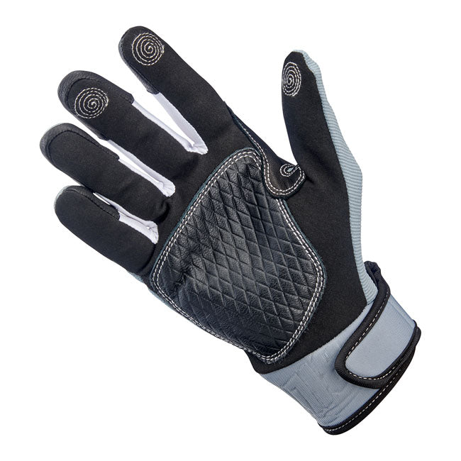 Biltwell Baja Gloves Grey / Black - FREE UK Shipping, FREE 365 Day Returns | Moto Central