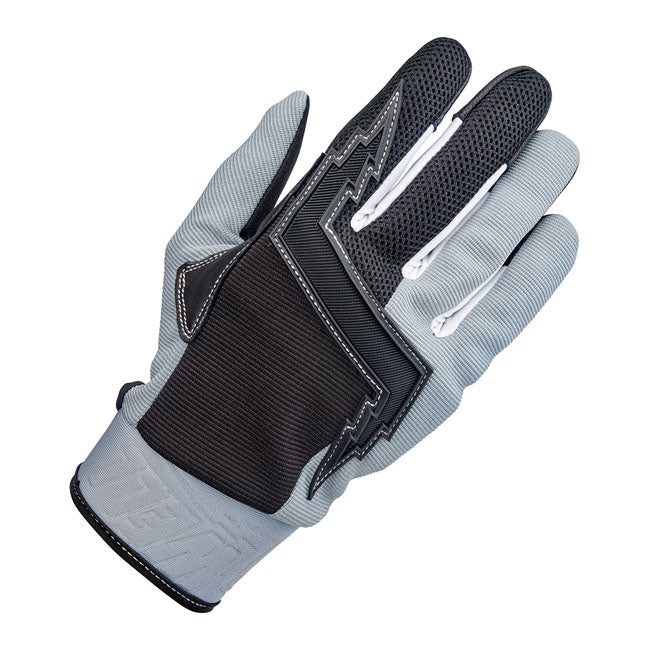 Biltwell Baja Gloves Grey / Black  - FREE UK Shipping, FREE 365 Day Returns | Moto Central