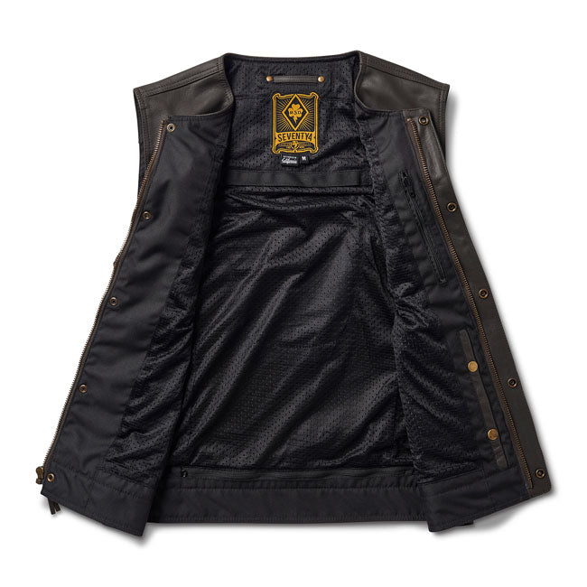 Roland Sands Design Temple 74 Vest Dark Brown / Ranger - FREE UK Shipping, FREE 365 Day Returns | Moto Central