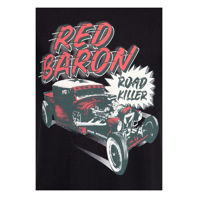 King Kerosin Red Baron Roadkiller T-Shirt Black - FREE UK Shipping, FREE 365 Day Returns | Moto Central