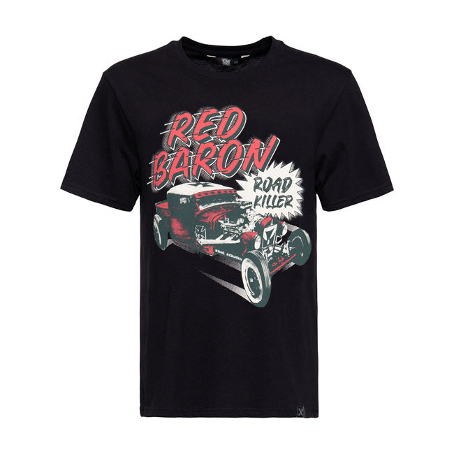 King Kerosin Red Baron Roadkiller T-Shirt Black - FREE UK Shipping, FREE 365 Day Returns | Moto Central