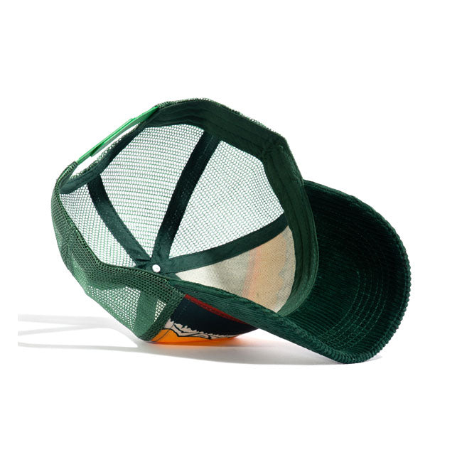 King Kerosin California Motor State Cap Green - FREE UK Shipping, FREE 365 Day Returns | Moto Central