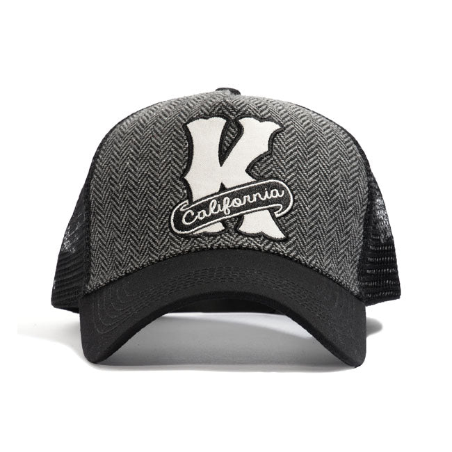 King Kerosin California Cap Black / Grey - FREE UK Shipping, FREE 365 Day Returns | Moto Central