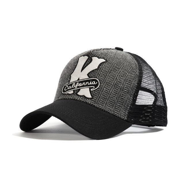 King Kerosin California Cap Black / Grey - FREE UK Shipping, FREE 365 Day Returns | Moto Central