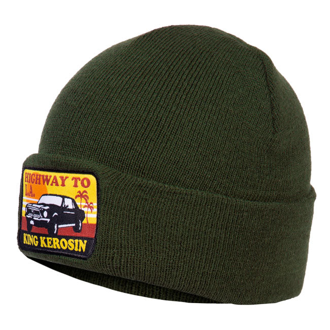 King Kerosin Highway To La Beanie Green - FREE UK Shipping, FREE 365 Day Returns | Moto Central