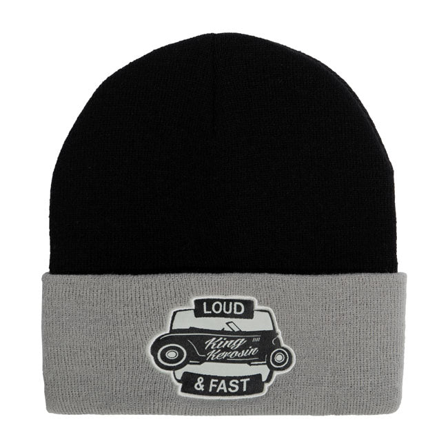 King Kerosin Loud And Fast Beanie Navy / Dark Grey