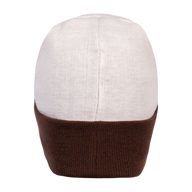 King Kerosin Street Racers Beanie Brown / White - FREE UK Shipping, FREE 365 Day Returns | Moto Central