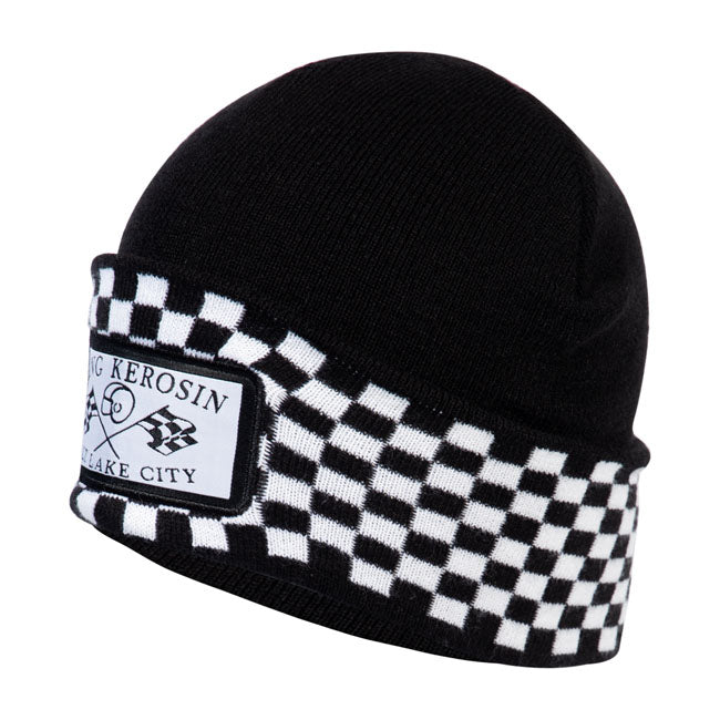 King Kerosin Salt Lake City Beanie Black - FREE UK Shipping, FREE 365 Day Returns | Moto Central