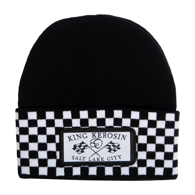 King Kerosin Salt Lake City Beanie Black - FREE UK Shipping, FREE 365 Day Returns | Moto Central