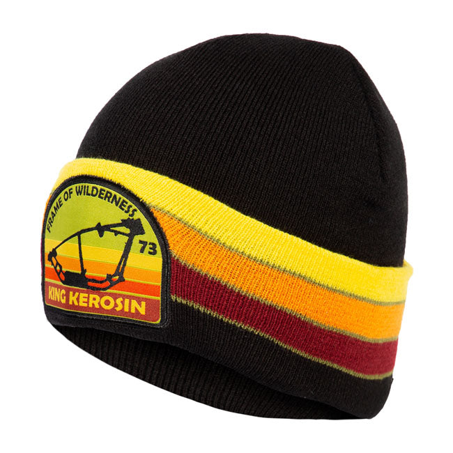 King Kerosin Frame Of Wilderness Beanie Black - FREE UK Shipping, FREE 365 Day Returns | Moto Central