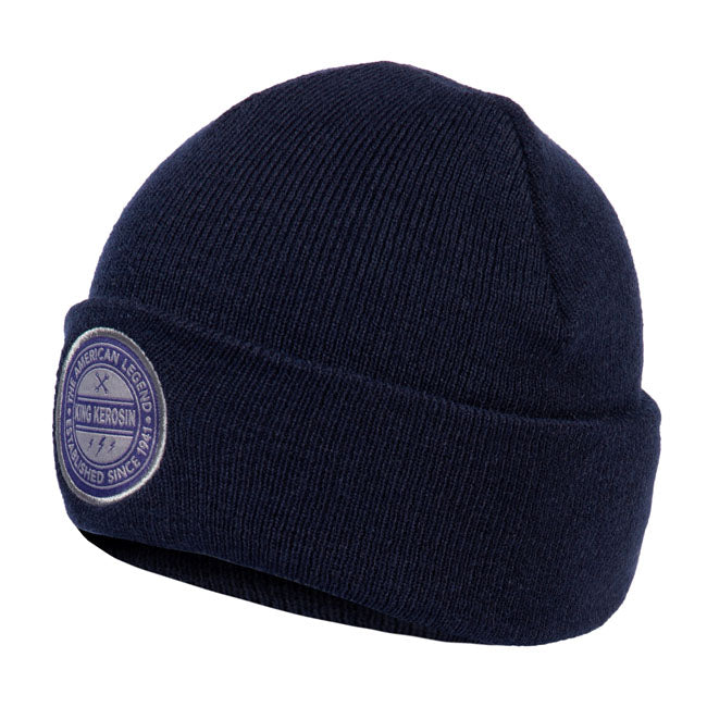 King Kerosin The American Legend Beanie Navy - FREE UK Shipping, FREE 365 Day Returns | Moto Central