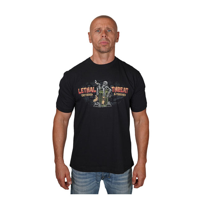 Lethal Threat Tattooed And Trashed T-Shirt Black