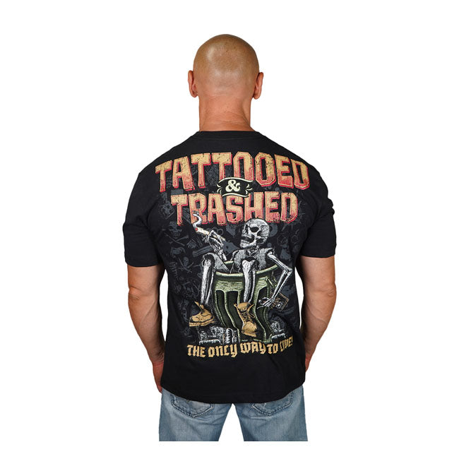 Lethal Threat Tattooed And Trashed T-Shirt Black