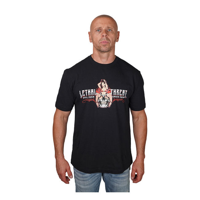 Lethal Threat Evil Iron Speed Shop T-Shirt Black