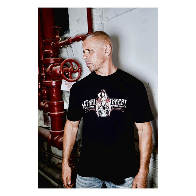 Lethal Threat Evil Iron Speed Shop T-Shirt Black