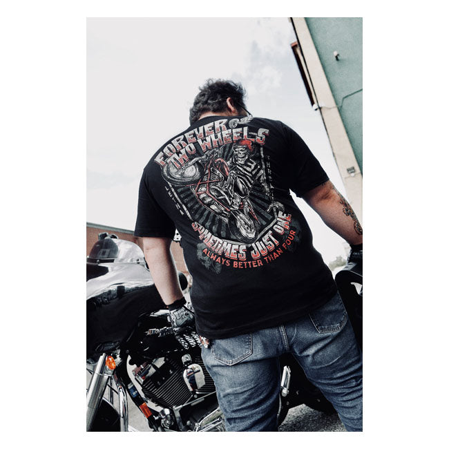 Lethal Threat Forever Two Wheels T-Shirt Black