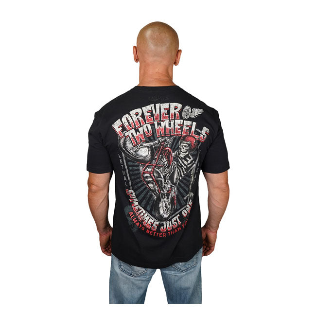 Lethal Threat Forever Two Wheels T-Shirt Black