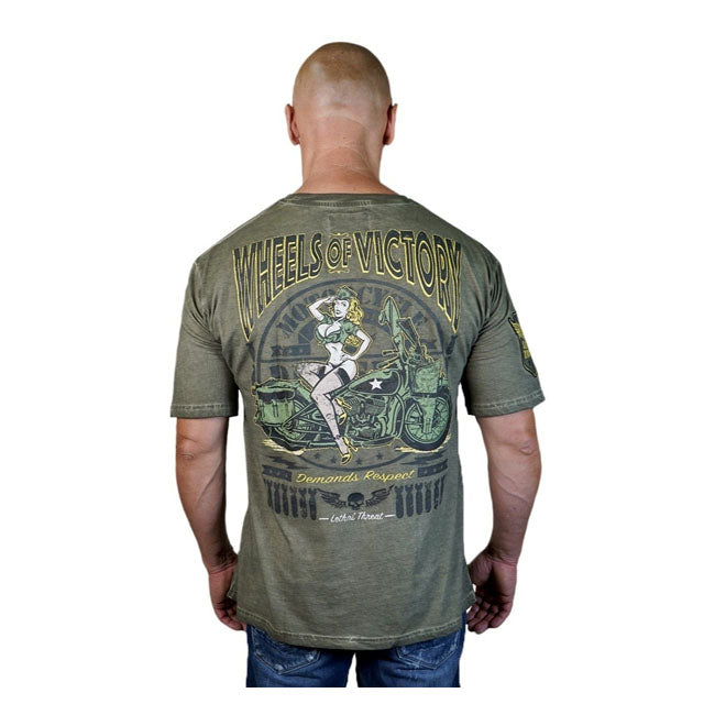 Lethal Threat Wheels Of Victory T-Shirt Green