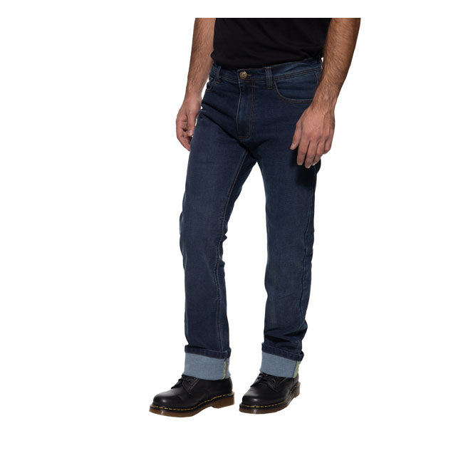 King Kerosin Kustombuilt Motor Gear Jeans Dark Blue Wash