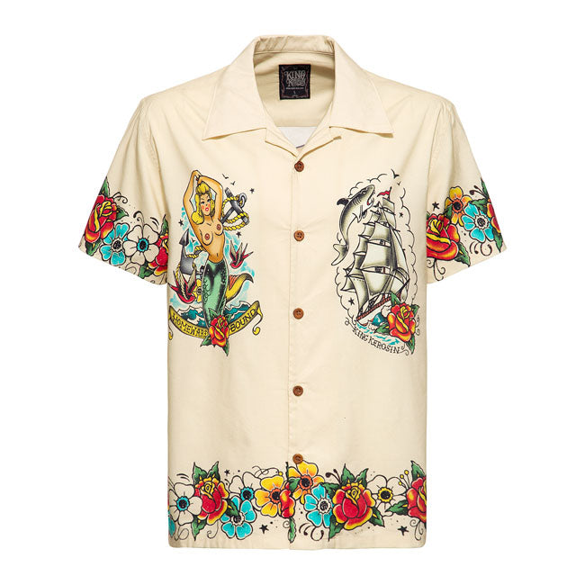 King Kerosin Homeward Bount AOP Fun Shirt Cloud Cream