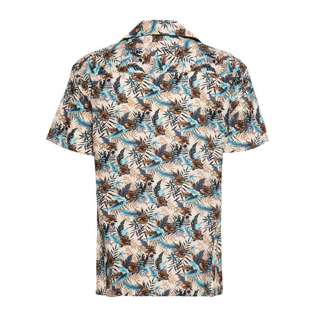 King Kerosin Hawaii AOP Shirt Beige / Multicolor - FREE UK Shipping, FREE 365 Day Returns | Moto Central