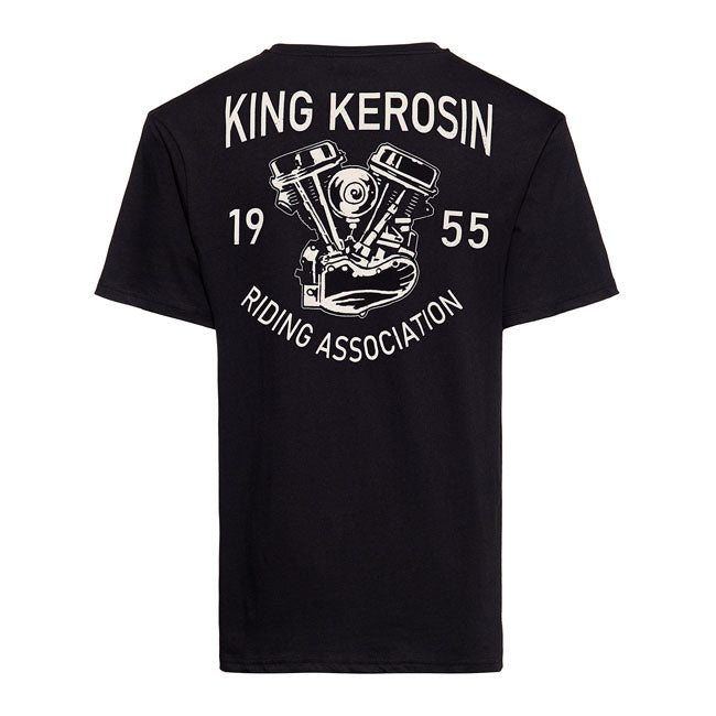 King Kerosin Riding Association T-Shirt Black - FREE UK Shipping, FREE 365 Day Returns | Moto Central